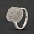 Pre-Owned 9ct White Gold 0.75ct Diamond Octagonal Cluster Ring 43121359