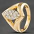 Pre-Owned 14ct Yellow Gold Brilliant Cut Diamond Marquise Shape Cluster Ring 4312155226