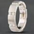 Pre-Owned 14ct White Gold 0.50ct Brilliant Cut Diamond Two Row 5mm Wedding Ring 4312155235