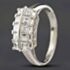 Pre-Owned Platinum 0.93ct Princess Cut Diamond Two Row Dress Ring 431215756