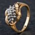 Pre-Owned 9ct Yellow Gold Brilliant Cut Diamond Fancy Cluster Ring 4312180