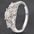 Pre-Owned 14ct White Gold 0.70ct Brilliant Cut Diamond Triple Cluster Ring 4312235