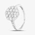 Pre-Owned 18ct White Gold 1.00ct Brilliant Cut Diamond Flower Cluster Ring 4312338
