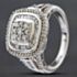 Pre-Owned 9ct White Gold 1.00ct Diamond Cushion Cluster Ring 4312342