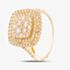 Pre-Owned 18ct Yellow Gold 1.00ct Brilliant Cut Diamond Cushion Cluster Ring 4312349