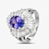 Pre-Owned 14ct White Gold Tanzanite and Diamond Ballerina Ring 4312351