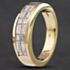 Pre-Owned 14ct Yellow Gold Diamond Two Row Multi Cut Dress Ring 4312365