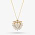 Pre-Owned 18ct Yellow Gold 2.93ct Brilliant & Pear Cut Diamond Cluster Pendant & 18 Inch Curb Chain 43141046