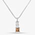 Pre-Owned Platinum 1.82ct Princess Cut Cognac Diamond Pendant & 16 Inch Box Chain 43141050