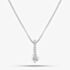 Pre-Owned Platinum 0.64ct Brilliant Cut Diamond Bar Pendant & 15 Inch Box Chain 43141053
