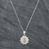 Pre-Owned Platinum Certificated 1.35ct Round Chrysoberyl Cats Eye & 0.60ct Brilliant Cut Diamond Cluster Pendant & 18 Inch Curb Chain 43141096