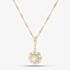 Pre-Owned 18ct Yellow Gold 1.52ct Brilliant Cut Diamond Multi Tier Cluster Pendant & 24 Inch Curb Chain 43141142