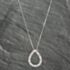 Pre-Owned 9ct White Gold 0.50ct Diamond Openwork Teardrop Pendant & 18 Inch Box Chain 43141166