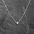 Pre-Owned 14ct White Gold 0.53ct Brilliant Cut Diamond Single Stone Rubover Set Pendant & 16-20 Inch Trace Chain 43141221