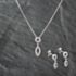 Pre-Owned 18ct White Gold Brilliant Cut Diamond Marquise Shaped Jewellery Set 43141261