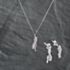 Pre-Owned 18ct White Gold 0.25ct Brilliant Cut Diamond 18 Inch Curb Jewellery Set 43141297