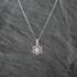 Pre-Owned 18ct White Gold 0.24ct Brilliant Cut Diamond Flower Pendant & 18 Inch Curb Chain 43141299