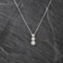 Pre-Owned 9ct White Gold 0.50ct Brilliant Cut Diamond Triple Flower Cluster Dropper Pendant & 16-18 Inch Trace Chain 43141339
