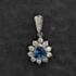 Pre-Owned Platinum 1.10ct Sapphire & 0.54ct Brilliant Cut Diamond Gemstone Loose Pendant 43141350