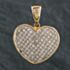 Pre-Owned 14ct Yellow Gold 2.63ct Princess Cut Diamond Heart Diamond Loose Pendant 4314158