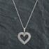 Pre-Owned 9ct White Gold 0.26ct Diamond Heart Pendant & 18 Inch Prince Of Wales Chain 4314160