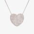 Pre-Owned Platinum 18 Inch 2.20ct Pave Diamond Heart Necklace 4314181