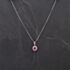 Pre-Owned Platinum Oval 1.41ct Ruby & Brilliant Cut 0.45ct Diamond Pendant & 16 Inch Box Chain 4314504