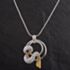Pre-Owned 18ct Two Colour Gold Diamond Swirl Pendant 4314591
