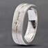 Pre-Owned 14ct White Gold 0.15ct Brilliant Cut Diamond Matt Finish Band Ring 43151015