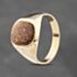 Pre-Owned 9ct Yellow Gold Cushion Shaped Goldstone Signet Ring 43151027