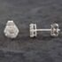 Pre-Owned 9ct White Gold 0.50ct Brilliant Cut Diamond Flower Cluster Stud Earrings 43170101