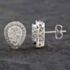 Pre-Owned 9ct White Gold 1.00ct Brilliant Cut Diamond Pear Shaped Cluster Stud Earrings 43170103