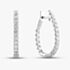 Pre-Owned 14ct White Gold 1.10ct Brilliant Cut Diamond Oval Hoop Earrings 43170125