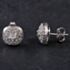 Pre-Owned 9ct White Gold 0.33ct Diamond Baguette And Brilliant Pave Set Stud Earrings 4317097