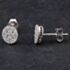Pre-Owned 14ct White Gold 0.50ct Brilliant Cut Diamond Oval Pave Stud Earrings 4317099