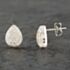 Pre-Owned 18ct White Gold 1.00ct Brilliant Cut Diamond Pear Shaped Pave Stud Earrings 43171002