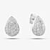 Pre-Owned 18ct White Gold 1.75ct Brilliant Cut Diamond Pear Shaped Pave Stud Earrings 43171004