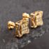 Pre-Owned 9ct Yellow Gold Brilliant Cut Diamond Square Cluster Stud Earrings 43171036