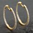 Pre-Owned 9ct Yellow Gold 0.85ct Single Cut Diamond Hoop Earrings 43171050