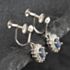 Pre-Owned Platinum Certificated Sapphire & 0.32ct Single Cut Diamond Oval Screw Fittings 21.7mm Dropper Earrings 43171105