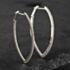 Pre-Owned 14ct White Gold 39mm 0.50ct Single Cut Diamond Pointed Hoop Earrings 43171149