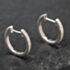 Pre-Owned 14ct White Gold 11mm 0.15ct Brilliant Cut Diamond Hoop Earrings 43171154