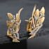 Pre-Owned Vintage Rose Gold Diamond Set Flower Stud Earrings 43171182