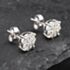 Pre-Owned 9ct White Gold 0.50ct Brilliant Cut 0.60ct Diamond Cluster Stud Earrings 43171220