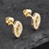 Pre-Owned 14ct Yellow Gold 12mm 0.25ct Diamond Open Marquise Stud Earrings 43171228