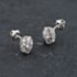 Pre-Owned 14ct White Gold 0.90ct Diamond Multi-Cut Stud Earrings 43171366
