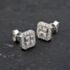 Pre-Owned 14ct White Gold 0.80ct Diamond Multi-Cut Stud Earrings 43171367