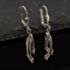 Pre-Owned 9ct White Gold Cubic Zirconia Three Stone 33.5mm Dropper Earrings 43171384