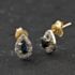 Pre-Owned 9ct Yellow Gold 0.16ct Sapphire & 0.10ct Diamond Pear Shaped 8.6mm Stud Earrings 43171471