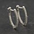 Pre-Owned 14ct White Gold 0.25ct Brilliant Cut Diamond Hinged 15.3mm Hoop Earrings 43171476